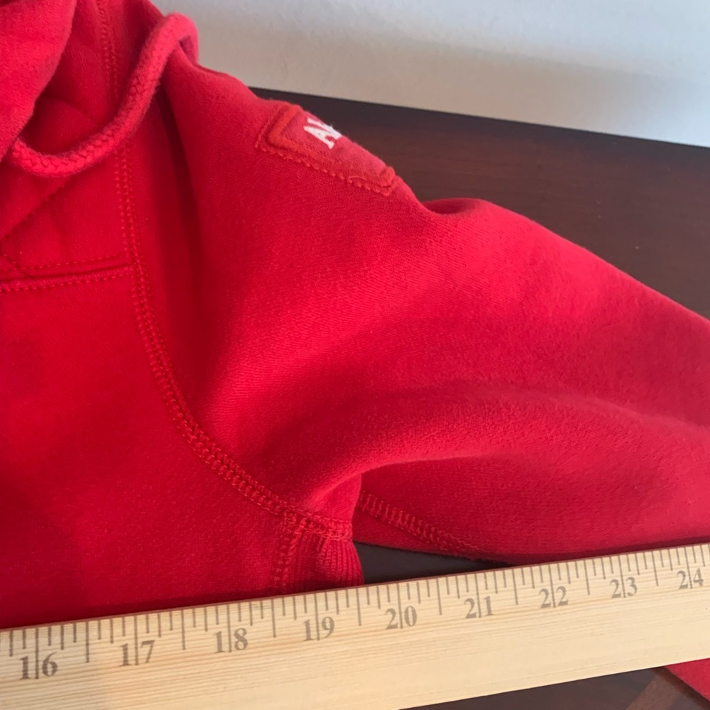 Abercrombie & Fitch Red Quilted Double Zipper Hoodie/Jacket - Picture 8 of 10